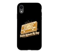 Faith Reboot My Day Christian Keyboard Coque pour iPhone XR