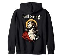Faith Strong Jésus Christ Vintage Chrétienne Bible Prière Sweat à Capuche