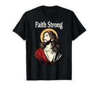 Faith Strong Jésus Christ Vintage Chrétienne Bible Prière T-Shirt