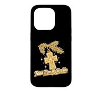 Faith Taille Mon Sapin pour Noël chrétien Coque pour iPhone 15 Pro