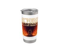 Faith Through the Fire Verse biblique chrétienne espagnole Isaiah Gobelet isotherme en acier inoxydable double paroi