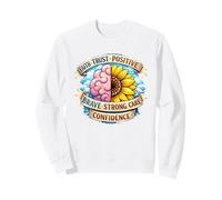 Faith Trust Soin Mental du Cerveau Positif au Tournesol Sweatshirt
