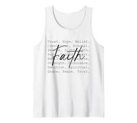 Faith Typographie Mot Collage Inspiration Chrétien Débardeur