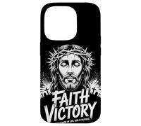Faith Victory Head of Christ Christian Streetwear Coque pour iPhone 14 Pro