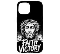 Faith Victory Head of Christ Christian Streetwear Coque pour iPhone 15