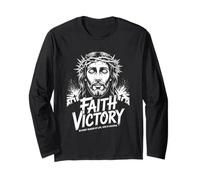 Faith Victory Head of Christ Christian Streetwear Manche Longue
