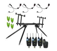 Faith VX3 Rodpod Set Deluxe - Rodpod Carp - Léger et Compact - Avec Détecteurs de Touche