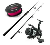 Faith X-Stalk Hybrid Set 10Ft 3.50lbs - Ensemble de canne à pêche - Canne à pêche avec moulinet - Ligne de pêche - Ensemble de carpe