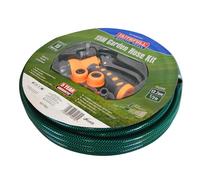 Faithfull 15M (49ft) Reinforced Hose Kit- PVC Garden Hose Pipe with 3 Fittings & Multipattern Spray Gun