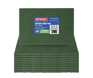 Faithfull AHPGREEN Lot de 10 coussinets à usage général Vert 230 x 150 mm