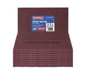 Faithfull AHPMAROON Lot de 10 tampons à main très fins Marron 230 x 150 mm