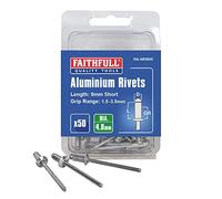 Faithfull AR5S50 Lot de 50 rivets courts en aluminium 5 mm