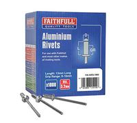 Faithfull Boîte de 1000 Rivets Aluminium 3 mm Grands (Import Grande Bretagne)