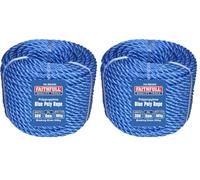 Faithfull Corde Polyester Bleu 6 mm 30 m (Lot de 2)