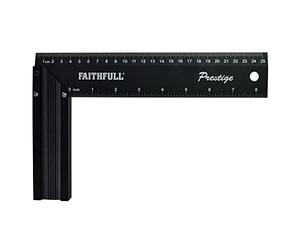 Faithfull CS10CNC Prestige Équerre en aluminium Noir 250 mm Multicolore