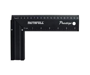 Faithfull CS8CNC Prestige Équerre en aluminium Noir 200 mm Multicolore