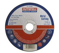 Faithfull FAI1003M Disque à tronçonner métal 100 mm x 3,2 x 16 mm