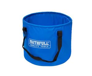 Faithfull FAI20LBUCKET Waterproof Collapsible Bucket - 20L, Bleu, 320mm x 270mm