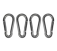 Faithfull FAICHFBS40 Lot de 4 mousquetons de pompiers Argenté 40 mm (4 mm de diamètre)