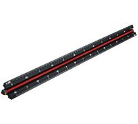 Faithfull FairuleteCNC Règle d'ingénieur Prestige Tri-Scale Aluminium Noir 300 mm