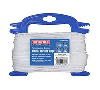 Faithfull FAIRW3030H Corde tressée en polyéthylène Blanc 3 mm de diamètre x 30 m Charge maximale 13 kg, tension de rupture 50 kg
