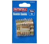 Faithfull FAISC1N Lot de 5 peignes à scutch Chromé 25 mm