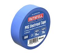 Faithfull FAITAPEPVCBL Ruban adhésif électrique en PVC bleu 19 mm x 20 m