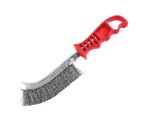Faithfull FAIWBHANDS Brosse à gratter en acier avec manche rouge 25 cm de long