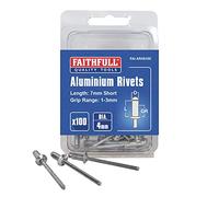 Faithfull falar4s100 100 rivets 4 mm court en aluminium