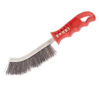 Faithfull Fil Rayure Brosse Acier Rouge Poignée FAIWBHANDS