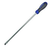 Faithfull Flared Screwdriver, Soft-Grip Handle, Chrome Vanadium Steel Blade with Magnetic Tip - 10mm x 300mm
