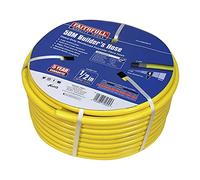 Faithfull Tuyau de construction robuste en PVC renforcé, 50 m, 12,5 mm de diamètre - Maille en fibre tressée 24, tuyau résistant aux plis et à la torsion