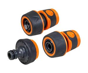 Faithfull HOSE34KIT Kit de raccords de tuyau en plastique 1,9 cm, 3 pièces, multicolore, 1