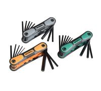 Faithfull Jeu de 3 clés hexagonales pliantes: métriques, impériales et Torx