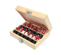 Faithfull - Jeu de fraises TCT 1/4in, 12 pièces