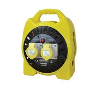 Faithfull Power Plus Semi-Fermé Câble Bobine 110V 16A 2-Socket 25m (1.5mm Cabl