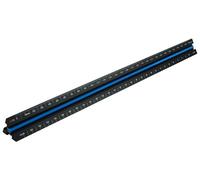 Faithfull - Règle architecte Tri-Scale Prestige en aluminium noir 300mm