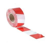Faithfull Ruban de signalisation de chantier Rouge et blanc 70 mm X 500 m
