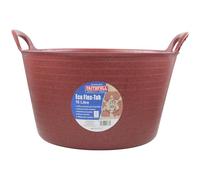 Faithfull Seau flexible Eco Flex, multi-usage, durable et durable avec poignées renforcées, 15 litres (3 gl), rouge