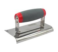 Faithfull SGTEDGESS Soft-Grip EdGing Trowel 6-inch x 3-inch, acier inoxydable