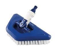 Faithfull Tête de Brosse à débit d'eau à Poils rigides avec tête pivotante | Brosse rigide à débit d'eau avec tête pivotante, design triangulaire et raccord de tuyau d'arrosage pour un nettoyage