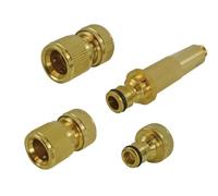 Faithfulll Laiton Embout & Fixations Kit 4 Pièce 12.5mm (1.3cm) FAIHOSESET4