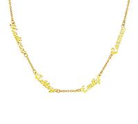 FaithHeart Collier 4 Noms Personnalisable Plaqué Or Acier Inoxydable Pendentif Prénom Personnalisé Bijoux Gravé Cadeau Fête des Mères pour Grand-mère Maman Femme Homme