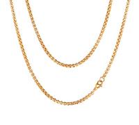 FaithHeart Collier Acier Inoxydable Femme 3mm Maillon Vénitienne Chaîne pour Pendentif Chaîne en Or 20 Pouces 50cm Bijoux Pas Cher pour Homme Cadeau Anniversaire