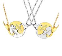 FaithHeart Collier Chat Yin et Yang pour 2 Prénoms Personnalisé,2 PCS Pendentifs d’Amitié Couple Amoureux en Acier Inoxydable avec Chaînes,Bijoux BFF Best Friends pour Cadeau Meilleure Amie ou Couple