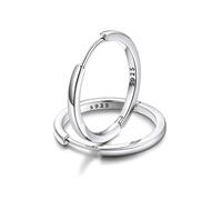 FaithHeart Créole 18 mm Femme en Argent 925, Boucle d'Oreille Creole Argent Massif, Anneau Oreille Femme, s925 Huggie Hoop Earrings