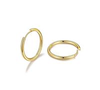 FaithHeart Creole Femme Plaqué Or 20mm, Boucles d'Oreilles Femme Petit Anneau, Creoles Or s925, Anneau Boucle d'Oreille 20mm