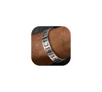 FaithHeart Jonc Ouvert 15mm pour Femme Homme Viking Runes Bracelet Manchette Acier Inoxydable