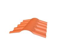 Faîtière PVC pour toiture imitation tuile moderne - L: 74 cm - l: 55 cm - E: 15 cm - Antique