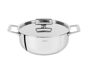 Faitout 16 cm 2 anses avec couvercle inox Castelpro 5 ply